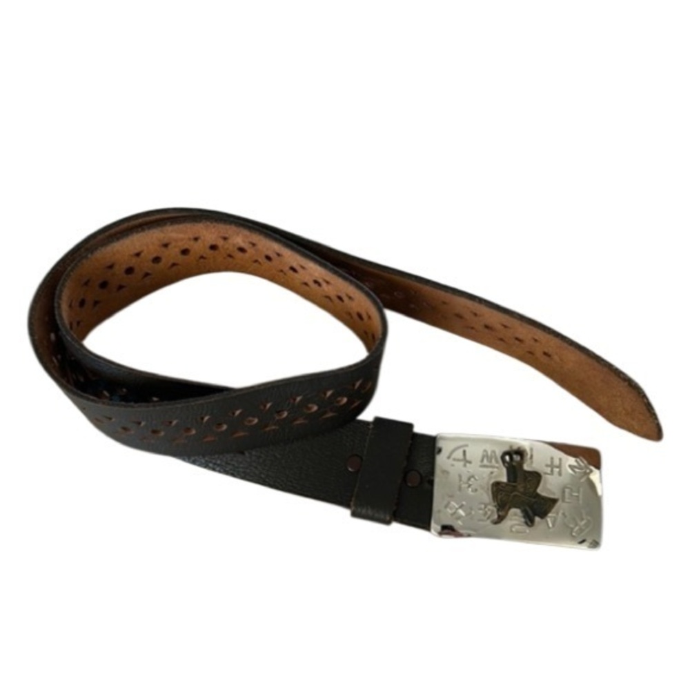 Chambers Belt Co. size 38 western saddle brand buckle and belt cowgirl